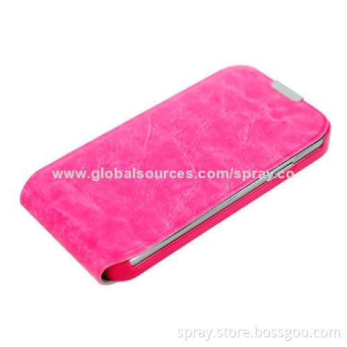 Magnetic PU Leather Flip Cover for Samsung Galaxy S5/S4, Various Colors Available